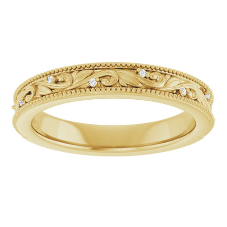 14K Yellow Gold .02 CTW Natural Diamond Band Size 7