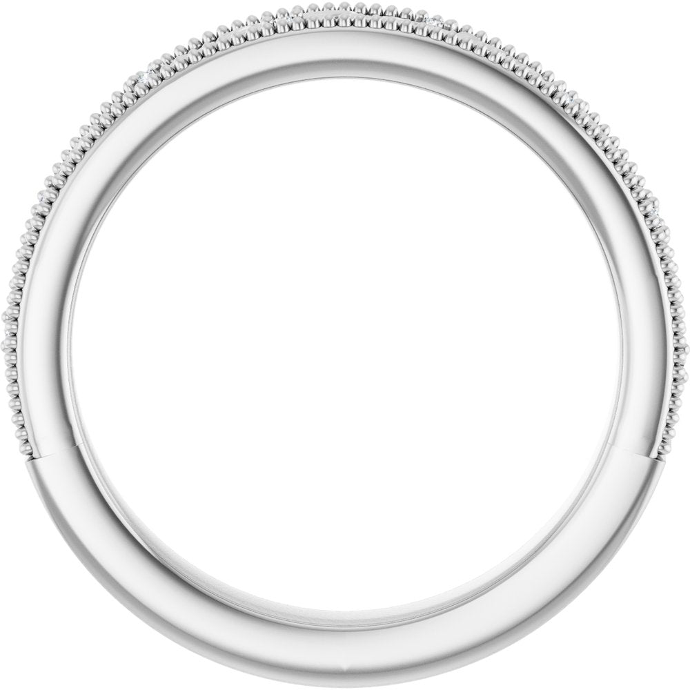 14K White Gold .02 CTW Natural Diamond Band Size 7