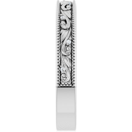 14K White Gold .02 CTW Natural Diamond Band Size 7