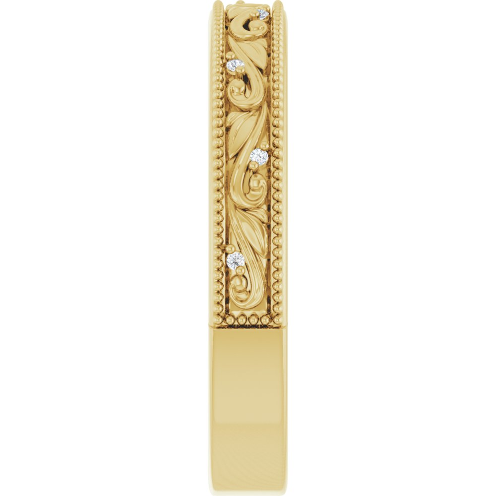 14K Yellow Gold .02 CTW Natural Diamond Band Size 7