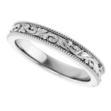 14K White Gold .02 CTW Natural Diamond Band Size 7