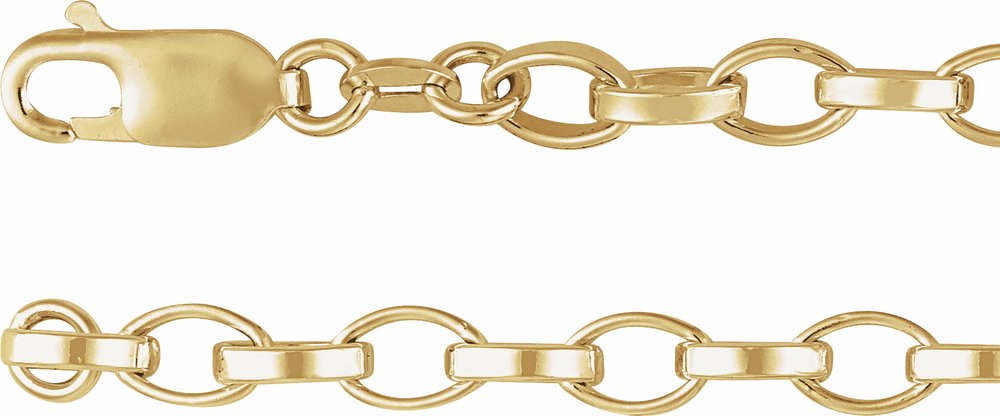 14K Yellow Gold-Filled 5 mm Rolo 16" Chain