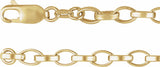 14K Yellow Gold-Filled 5 mm Rolo 7" Chain