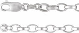 Sterling Silver 5 mm Rolo 7" Chain