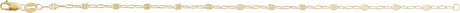 14K Yellow Gold-Filled 2.5 mm Light Paperclip-Style Starburst Mirror 7" Chain
