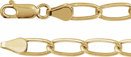 14K Yellow Gold-Filled 5.7 mm Elongated Curb 20" Chain