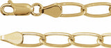 14K Yellow Gold-Filled 5.7 mm Elongated Curb 20" Chain