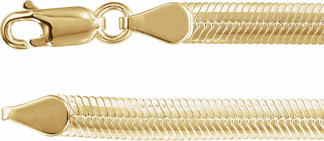 14K Yellow Gold-Filled 4.8 mm Oval Snake 20" Chain