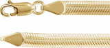 14K Yellow Gold-Filled 4.8 mm Oval Snake 7" Chain