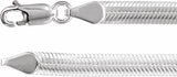 Sterling Silver 4.8 mm Oval Snake 7" Chain