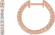 14K Rose 3/4 CTW Lab-Grown Diamond Inside-Outside Hinged 17.2 mm Hoop Earrings