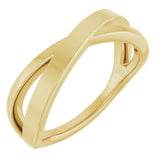 14K Yellow Gold Criss-Cross Ring