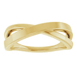 14K Yellow Gold Criss-Cross Ring