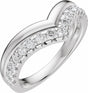 14K White Gold 1/3 CTW Lab-Grown Diamond Contour Band