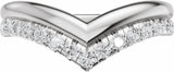 14K White Gold 1/3 CTW Natural Diamond Contour Band