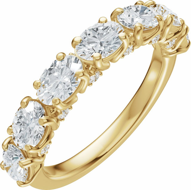 14K Yellow Gold 1 7/8 CTW Lab-Grown Diamond Anniversary Band