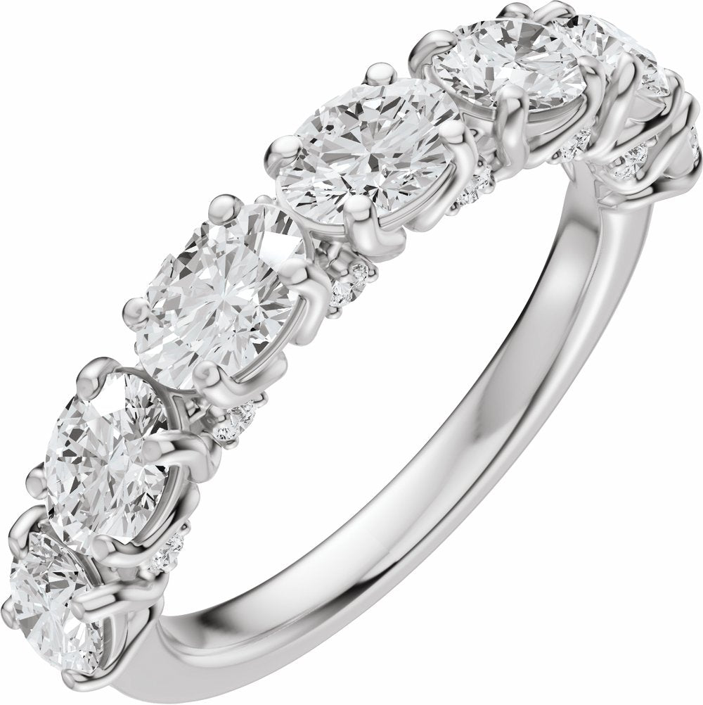 14K White Gold 1 7/8 CTW Lab-Grown Diamond Anniversary Band