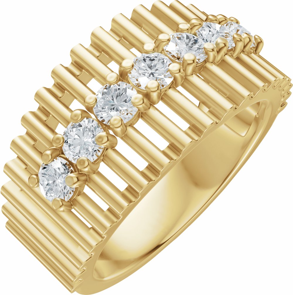 14K Yellow Gold 5/8 CTW Lab-Grown Diamond Anniversary Band