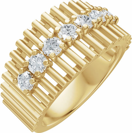 14K Yellow Gold 5/8 CTW Lab-Grown Diamond Anniversary Band