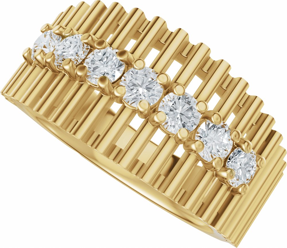 14K Yellow Gold 5/8 CTW Lab-Grown Diamond Anniversary Band