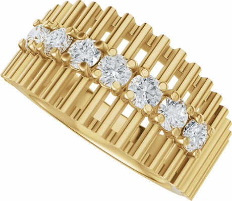14K Yellow Gold 5/8 CTW Lab-Grown Diamond Anniversary Band