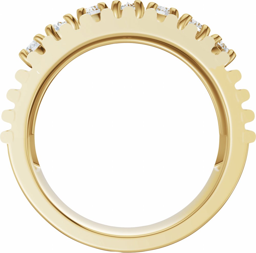 14K Yellow Gold 5/8 CTW Lab-Grown Diamond Anniversary Band