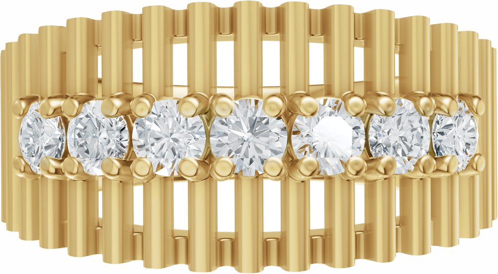 14K Yellow Gold 5/8 CTW Lab-Grown Diamond Anniversary Band