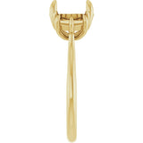 14K Yellow Gold 8.2 mm Round Three-Stone Engagement Ring Mounting