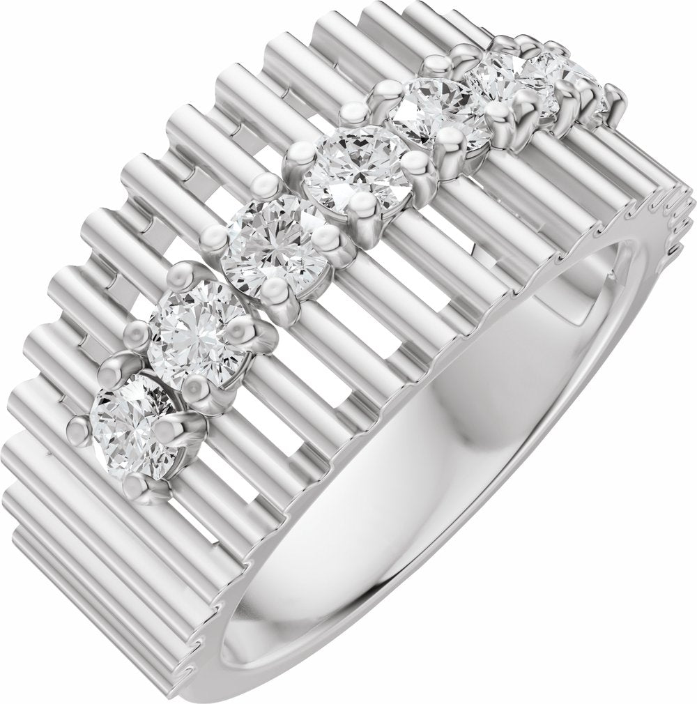 14K White Gold 5/8 CTW Lab-Grown Diamond Anniversary Band