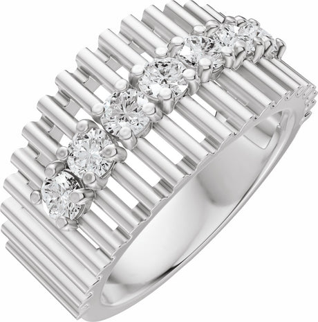 14K White Gold 5/8 CTW Lab-Grown Diamond Anniversary Band