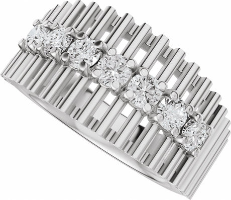 14K White Gold 5/8 CTW Lab-Grown Diamond Anniversary Band