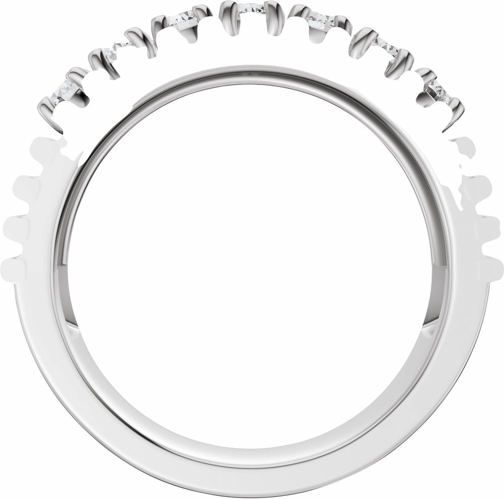 14K White Gold 5/8 CTW Lab-Grown Diamond Anniversary Band