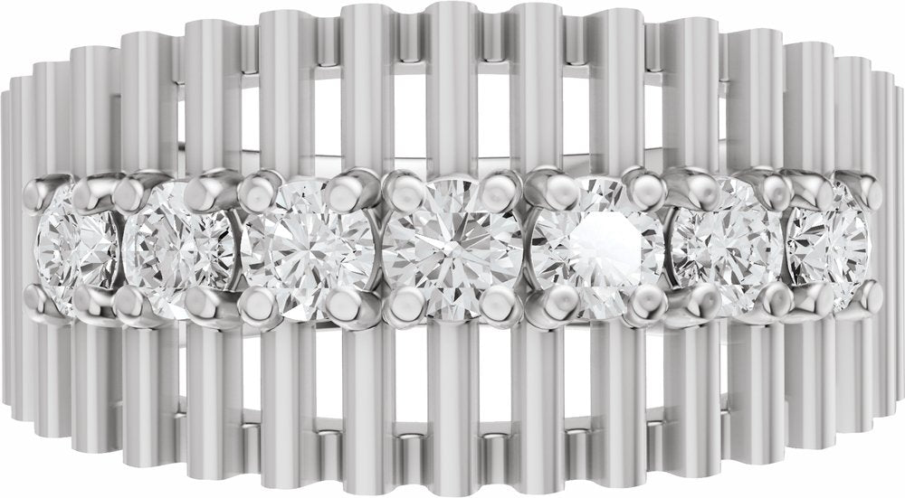14K White Gold 5/8 CTW Lab-Grown Diamond Anniversary Band