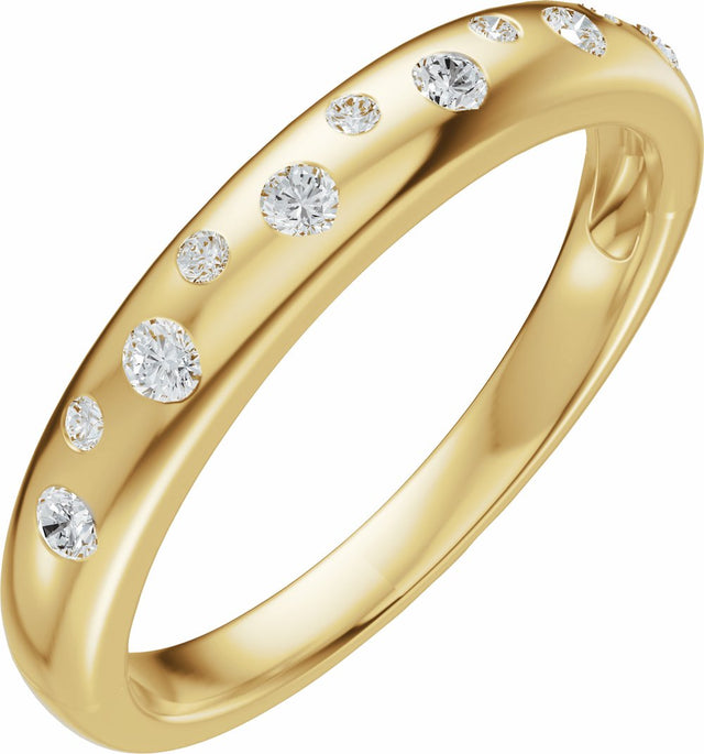 14K Yellow Gold 1/5 CTW Natural Diamond Anniversary Band