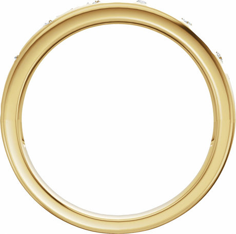 14K Yellow Gold 1/5 CTW Lab-Grown Diamond Anniversary Band