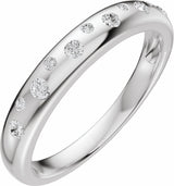 14K White Gold 1/5 CTW Natural Diamond Anniversary Band