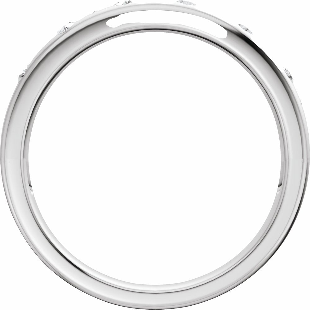14K White Gold 1/5 CTW Natural Diamond Anniversary Band