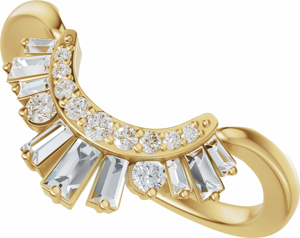 14K Yellow Gold 1/3 CTW Natural Diamond Contour Band