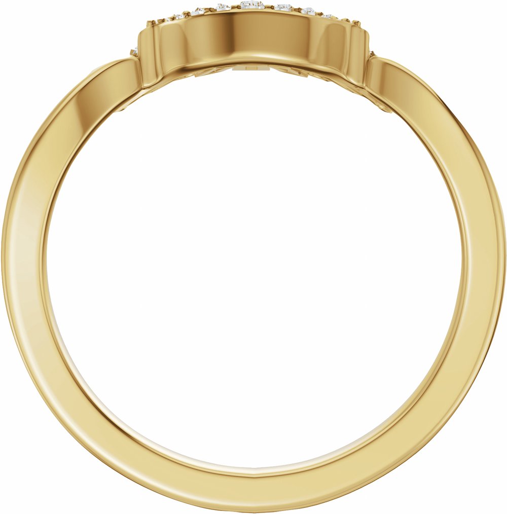 14K Yellow Gold 1/3 CTW Natural Diamond Contour Band