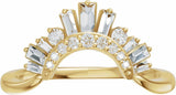 14K Yellow Gold 1/3 CTW Natural Diamond Contour Band