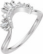 14K White Gold 1/3 CTW Natural Diamond Contour Band