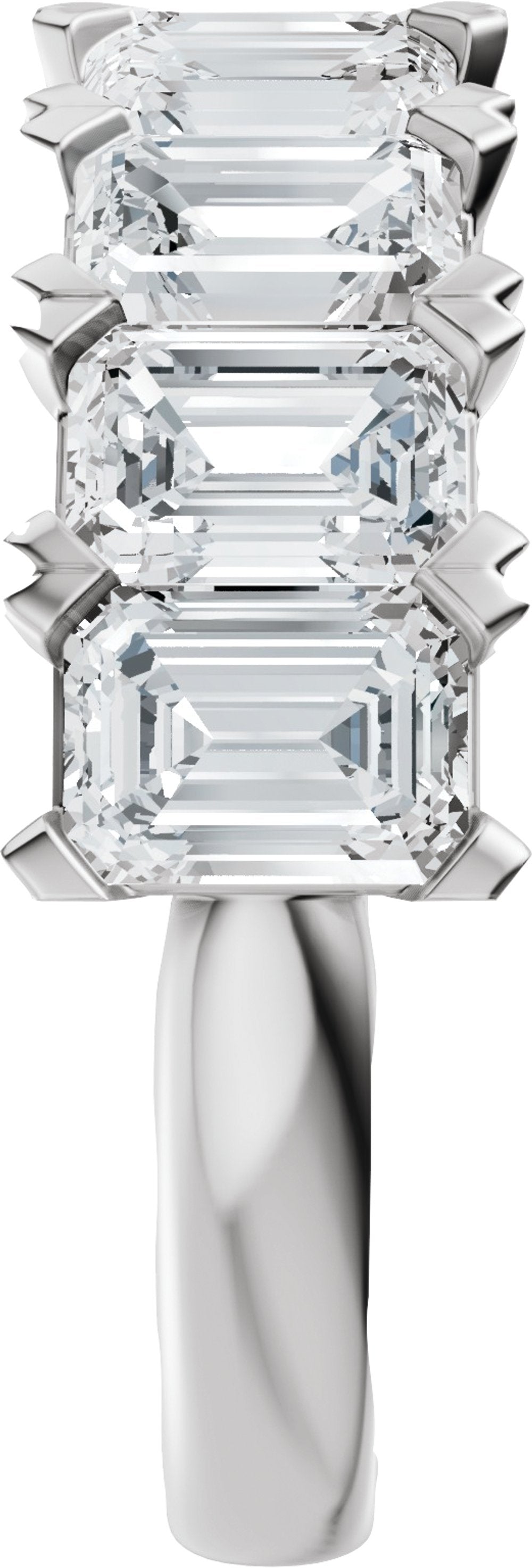 14K White Gold 3 5/8 CTW Lab-Grown Diamond Anniversary Band