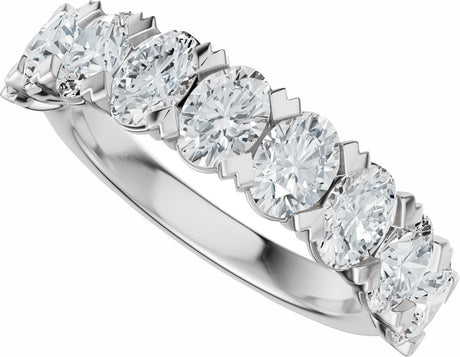 14K White Gold 2 1/3 CTW Lab-Grown Diamond Anniversary Band 