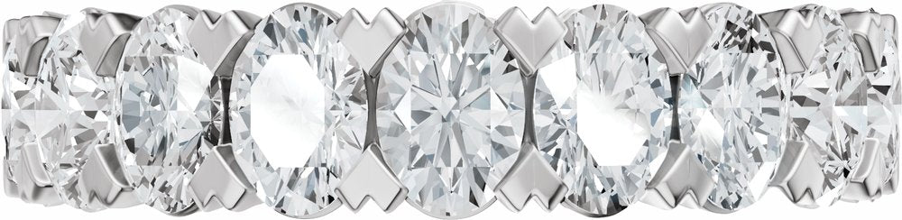 14K White Gold 2 1/3 CTW Lab-Grown Diamond Anniversary Band