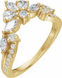 14K Yellow Gold 3/4 CTW Lab-Grown Diamond Contour Band