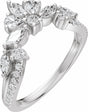 14K White Gold 3/4 CTW Lab-Grown Diamond Contour Band