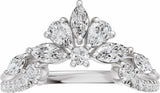 14K White Gold 3/4 CTW Lab-Grown Diamond Contour Band