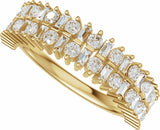 14K Yellow Gold 1 CTW Lab-Grown Diamond Anniversary Band