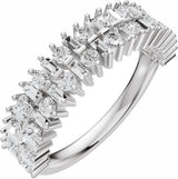 14K White Gold 1 CTW Lab-Grown Diamond Anniversary Band