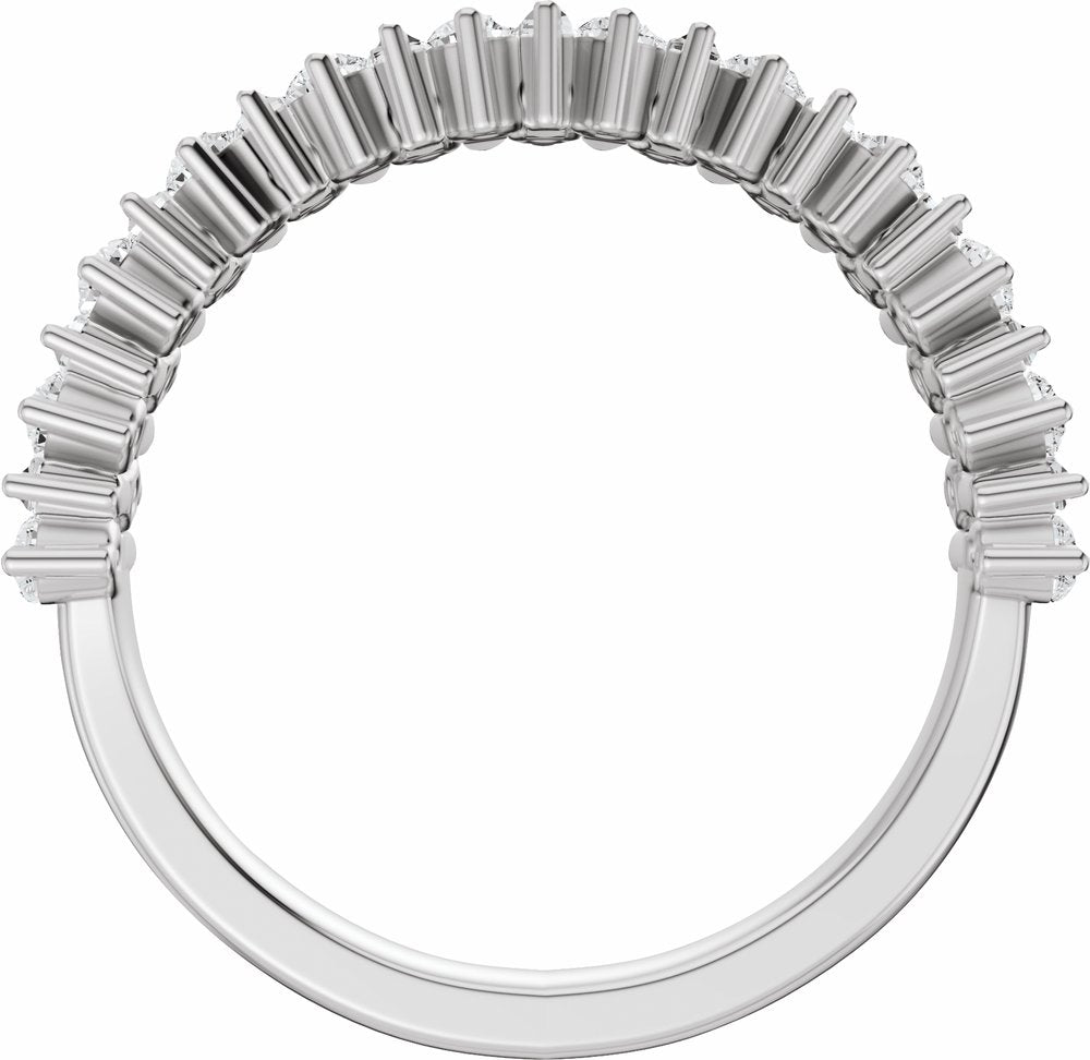 14K White Gold 1 CTW Lab-Grown Diamond Anniversary Band